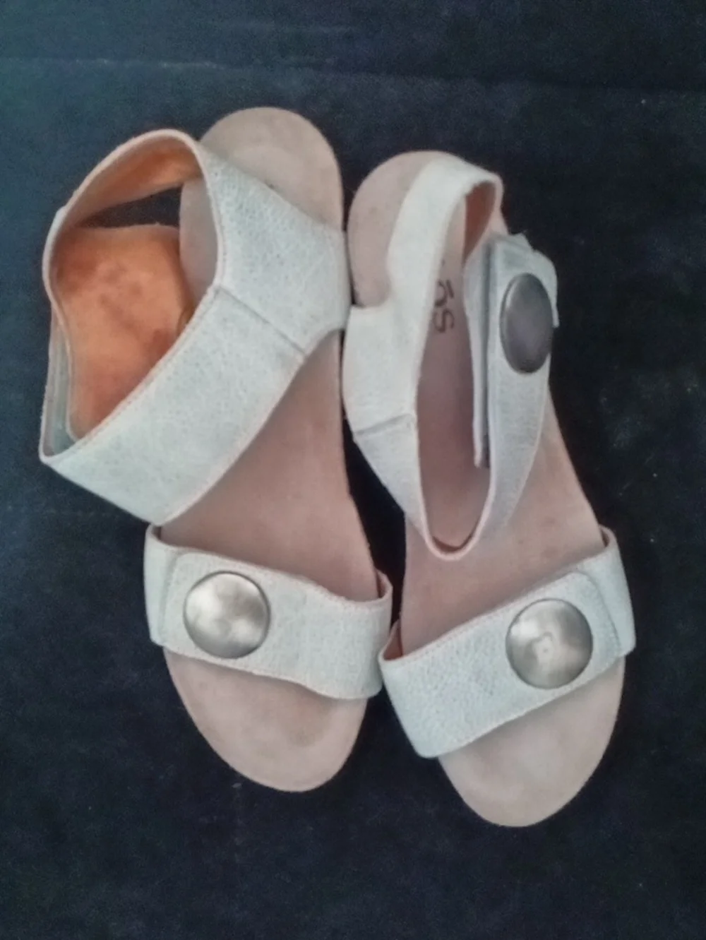 Women's Taos Wedge Sandals with Metallic Accent in Light Blue